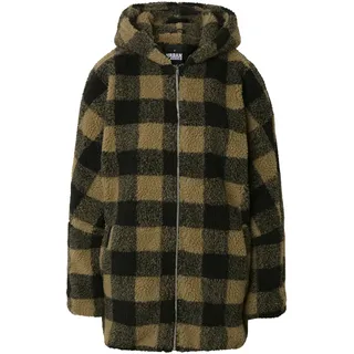 URBAN CLASSICS Oversized Check Jacke - Soft Taupe / Black - L