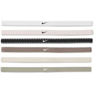 Nike Herren Flex Classic Headbands 6er Pack Stirnbänder Running Fitness Training Sport Haarband Set rutschfest elastisch, White/Light Army/Black, One Size