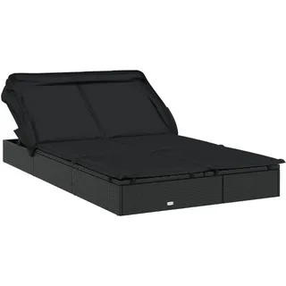 vidaXL Sonnenliege 213 x 118 x 97 cm Schwarz