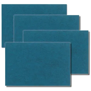 Kela Tischset 4-teilig ALIA, Platzdeckchen 45 x 30 x 0,4 cm, Filz Platzsets abwaschbar, petrol