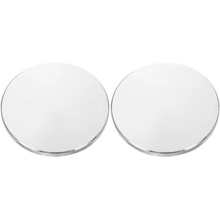 QUARKZMAN 2 Stück Aluminiumscheibe M10 Gewinde 80mm Durchmesser Silber | Runde, Kreisscheibe Glas Adapter, Aluminium, Für Glas Tisch Möbel Kaffeetische