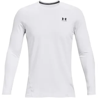 Under Armour CG Armour Fitted Crew Langarmshirt White/Black XL