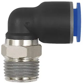 Riegler L-Steckverschraubung »Blaue Serie«, drehbar, R 1/4 a, Schlauch-Ø 8