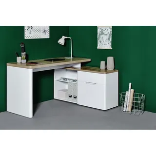 Jahnke Eckschreibtisch CU-LIBRE 150 E Braun