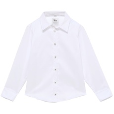 Luxury Shirt in weiß unifarben, weiß, 128