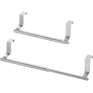 Metaltex Handtuchhalter ausziehbar Edelstahl – 19-31cm, für Schranktüren