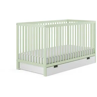 Kids Collective Babybett grün Holz, Buche, 70x140 cm Babymöbel, Babybetten, Gitterbett