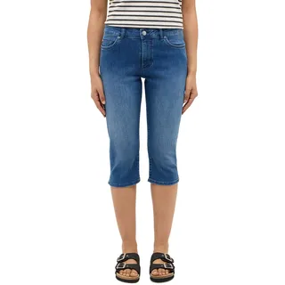 Slim-fit-Jeans MUSTANG "Damen Style Capri", Damen, Gr. 26, 601 mittelblau, Denim/Jeans, 92% Baumwolle, 6% Elastomultiester, 2% Elasthan, unifarben, slim fit, Jeans Slim-fit-Jeans