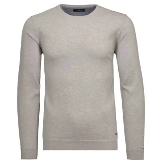 Rundhalspullover RAGMAN, Herren, Gr. 50, grau (hellgrau), Strick, 95% Baumwolle 5% Kaschmir, Rundhals, Pullover Rundhalspullover