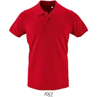 SOLs 01708 | Herren Phoenix Polo / Gekämmte, ringgesponnene Baumwolle - Farbe: Red - Größe: L - Rot