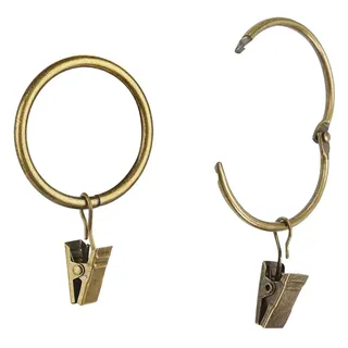 40 Stück offene Vorhängeschränke mit Ringen, Bronze, 3,8 cm, Starkes Metall, dekorative Vorhängeschränke, Edelstahlvorhänge, offene Vorhänge, Vorhängeschränke, Badezimmer-Kleider, Wohnzimmer