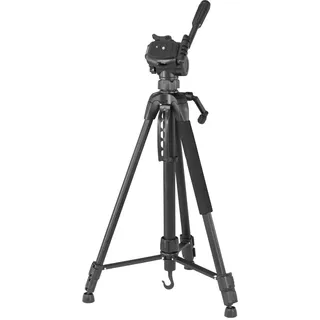 Hama Action 153 3D (Leichtes Fotostativ inkl. Handy-Halterung, Tripod mit 60-153cm Höhe, Dreibeinstativ mit 3-Wege-Kopf, Spiegelreflexkamera Stativ passend für Videokamera) schwarz