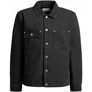 khujo Jeansjacke "Jeansjacke Ronny" ohne Kapuze Herren Denim-Jacke mit Brusttaschen, schwarz