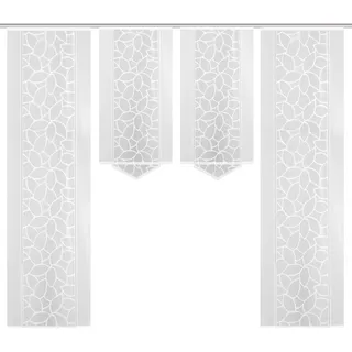 Schiebegardine HOME WOHNIDEEN "JENNA" Gr. 1, weiß, B:57cm H:225cm, Polyester, Gardinen, Schiebegardine, Schiebevorhang Jacquard Set