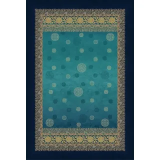 Bassetti PLAID PALLAVICINO BLU 100% Baumwolle Lizens/Zertifikat: 155X220 florales Muster *9330122 HW 2024 Neuheiten
