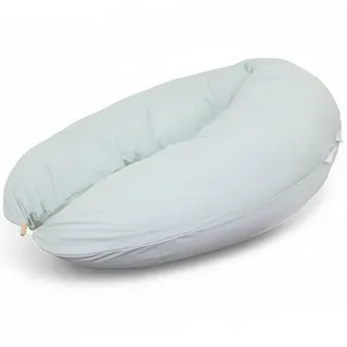 HOBEA-Germany Stillkissen 190 cm x 76 cm XXL Lagerungskissen Schwangerschaftskissen für Baby und Erwachsene Seitenschläferkissen Stillkissen mit Bezug aus Bio Baumwolle, Pastellgrün