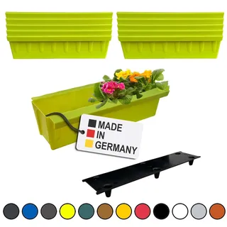 Paletten Blumenkasten 10x Hellgrün Einsatz zum an- & Einhängen Pflanzkasten