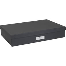 Bild SVERKER Dokumentenbox für Unterlagen im A3-Format – Schreibtischablage mit Deckel und Griff – Aufbewahrungsbox aus Faserplatte und Papier – dunkelgrau