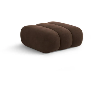 Cosmopolitan Design Pouf Koge aus Samt Schokolade , Dunkelbraun , Textil , 95x40x95 cm , Wohnzimmer, Sessel, Hocker & Hockerbänke, Poufs