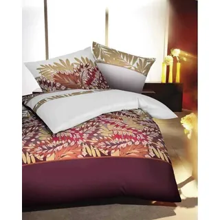 Kaeppel Biber Bettwäsche Pergola Burgund 135x200 cm + 80x80 cm - bordeaux