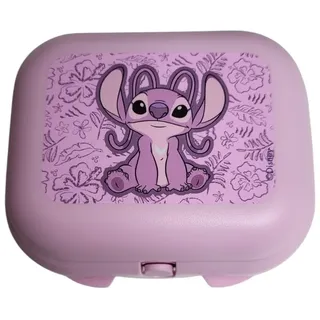 Tupperware To Go Mini-Twin Größe 1 kleine Brotdose Twin Schule Kindergarten (rosa Stitch)