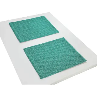 Platzset ADAM "Graphic Ventus" Gr. 1, blau (petrol), B:30cm L:40cm, Obermaterial: 100% Baumwolle, Platzsets, Platzset