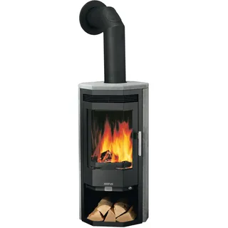 Justus Usedom 5 D Stahl Schwarz/Abdeckplatte Speckstein