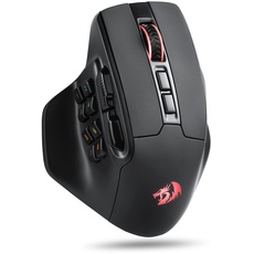 Redragon M811 Pro Wireless MMO Gaming Maus, 15 Programmierbare Tasten, Rgb-gamer-Maus, 10 Seitlichen Makrotasten, Software Unterstützt DIY Tastaturbelegungen & Hintergrundbeleuchtung