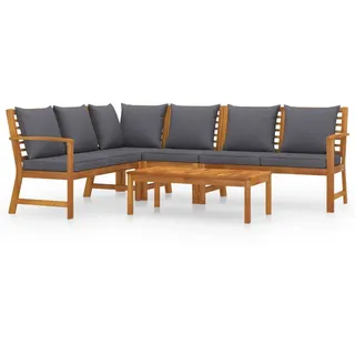 vidaXL 5-tlg. Garten-Lounge-Set mit Auflagen Massivholz Akazie