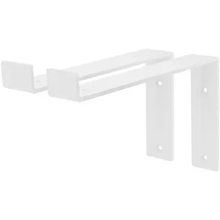 Ml-Design Regalhalterung , Weiß , Metall , 17x4x25.5 cm , Wohnzimmer, Regale, Wandregale