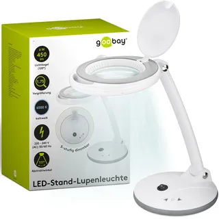 goobay LED-Stand-Lupenleuchte Weiß