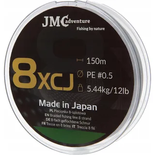 JMC ADVENTURE grün Japanisch geflochten Schnur PE 0,5 150m 12 lb