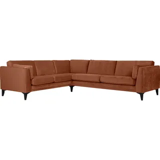 furninova Ecksofa »Avignon«, inklusive 2 Armlehnkissen, im skandinavischen Design, orange