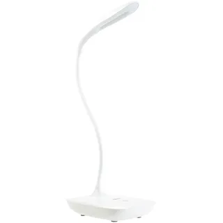 PEARL LED Tischlampe Akku USB: Schwanenhals-Schreibtischleuchte mit 3-Watt-COB-LED & Akku, USB-Ladung (Schreibtischlampe akkubetrieben, Schreibtischlampe, Mac)