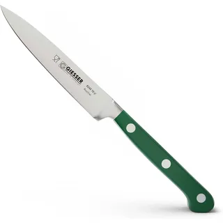 Giesser seit 1776 - Made in Germany - Spickmesser geschmiedet grün Skyline Green, 10 cm, Officemesser genietet, rostfrei, spülmaschinengeeignet