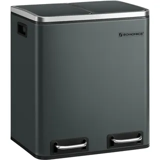 Songmics Mülleimer 30 l Grau