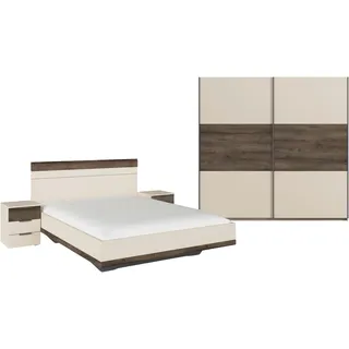 Rauch »Komplettschlafzimmer Schlafzimmer Schlafzimmermöbel SAJO« Set, Set: Kleiderschrank mit/ohne Spiegel, Bett in 2 Breiten, 2 Nachttische, 4 Stk. tlg. optional mit Spiegel, am Kleiderschrank MADE IN GERMANY,
