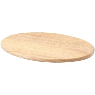 Continenta Schneidebrett oval Gummibaum 1 Set 30 x 20 x 1,2 cm Braun