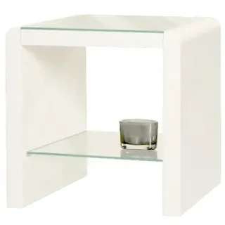 Phoenix Beistelltisch Holz Weiß, BxHxT in cm: 42,7x42,7x35