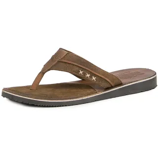 Stockerpoint Herren 1335 Trachtenflipflop, havanna gespeckt, 44