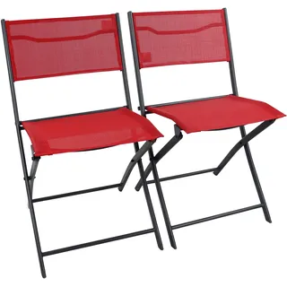 VCM Sumila Gartenstuhl 45 x 45 x 79 cm rot 2 St.