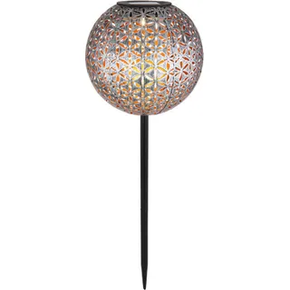 Solarleuchte Garten Kugel Silber Solarlampe Außen Außenleuchte Solar 33628