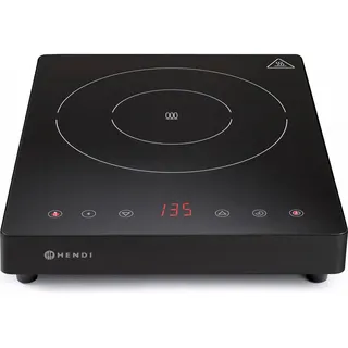 HENDI Induktionskocher 2000W Kitchen Line, Kitchen Line, 230V/2000W, 297x411x(H)57mm - Schwarz