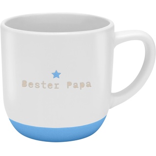 GRUSS & CO Tasse mit Garvur "Bester Papa" | Steinzeug, 40 cl, mehrfarbig | Geschenk Papa, Vatertag, Geburtstag | 48989