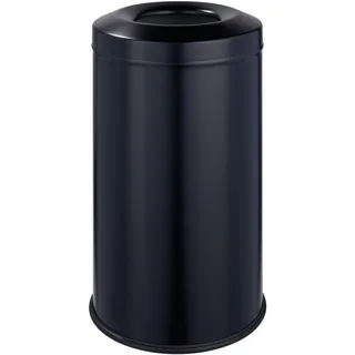 Mülleimer selbstlöschend 20 L Stahl  | schwarz  | matt