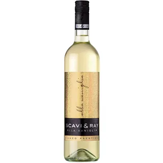 SCAVI & RAY Alla Vaniglia Weißwein 0,75l, süße, fruchtig-cremige Cuvée mit Vanille-Note 10% Vol. Alkohol – Aromatisierter Wein aus Italien ideal für Einsteiger & Genießer
