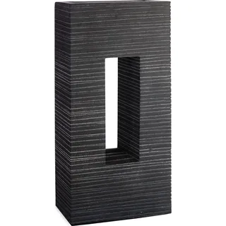 Pflanzwerk Pflanzkübel Vista Premium Frostbeständig Groove 92 cm Anthrazit