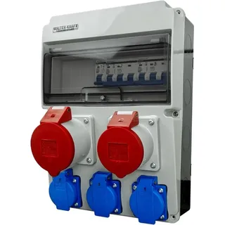 WALTER-KRAFT Baustromverteiler LS 32A 16A 3x230 Steckdose Bals