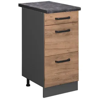 Vicco Schubladenschrank R-Line 40 x 81,6 x 60 cm Anthrazit