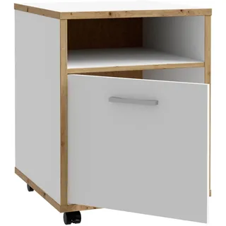 Forte Keflav Rollcontainer 49,8 x 52,2 x 64,6 cm Weiß